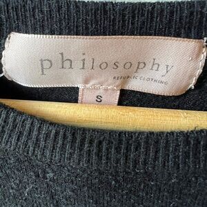 Philosophy Black Crewneck Sweater